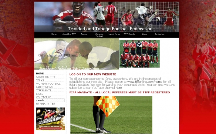 Witryna federacji związków piłkarskich na wyspach Trynidad i Tobago